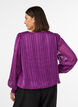 Randig blus med ballongform, Lila, Model image number 2
