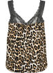 Topp i viskos med spets, Leopard, Packshot image number 1
