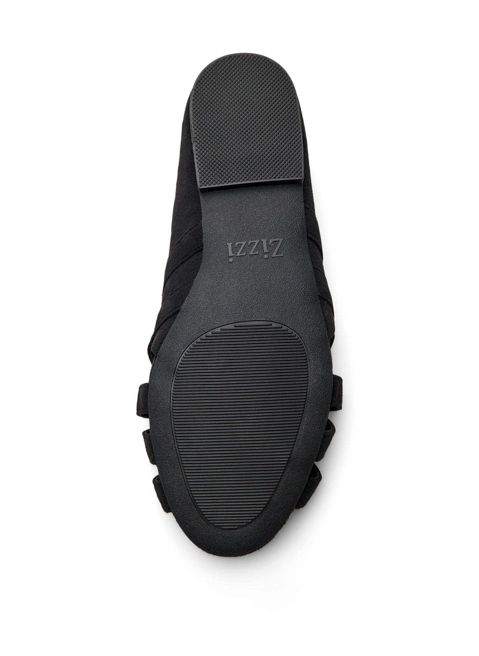 ZizziBallerina i mockaimitation med korsade remmar, Svart, Packshot image number 4