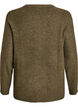 Melerad stickad blus med rund hals, Gr&ouml;n, Packshot image number 1