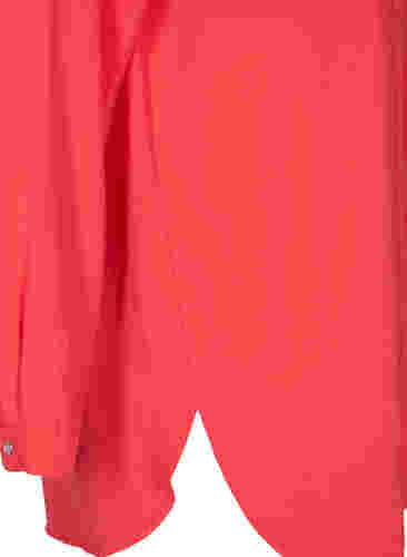 Lång skjorta i viskosmix, Hibiscus, Packshot image number 3