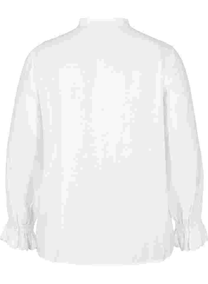 Viskosskjorta med volangkant och murarkrage, Snow White, Packshot image number 1
