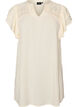 Tunika med broderie anglaise och volang&auml;rmar, Beige, Packshot image number 0