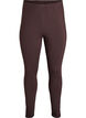 Leggings i bomull med foder, Brun, Packshot image number 0