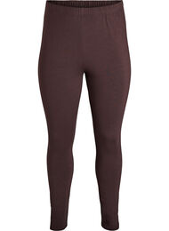 Leggings i bomull med foder, Brun