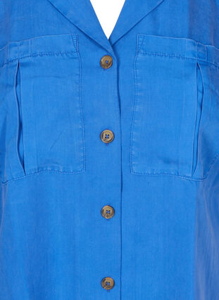 Kortärmad skjorta med bröstfickor, Dazzling Blue, Packshot image number 2