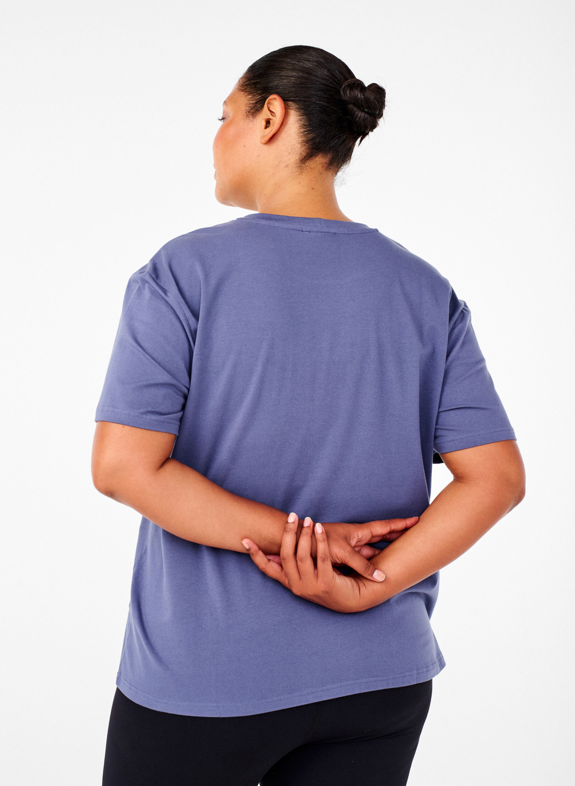 Zizzi Sportig t-shirt i ekologisk bomull, , Model image number 2