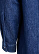 Kort jeanskl&auml;nning med v-ringning och krage, Bl&aring;, Packshot image number 3