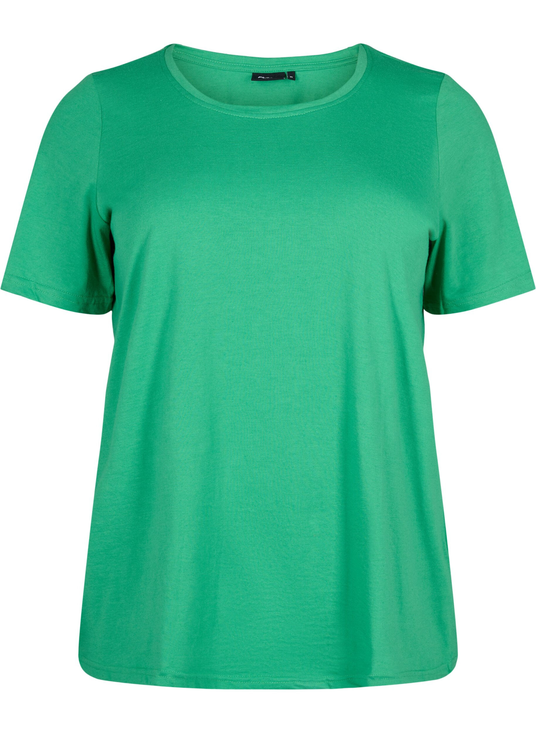 Zizzi FLASH - T-shirt med rund halsringning, Kelly Green, Packshot image number 0