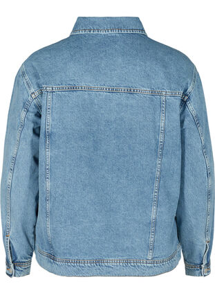 Ljus jeansjacka i bomull, Light Blue ASS, Packshot image number 1