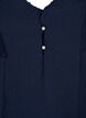 Blus med prickig struktur och kort ärm, Navy Blazer, Packshot image number 2