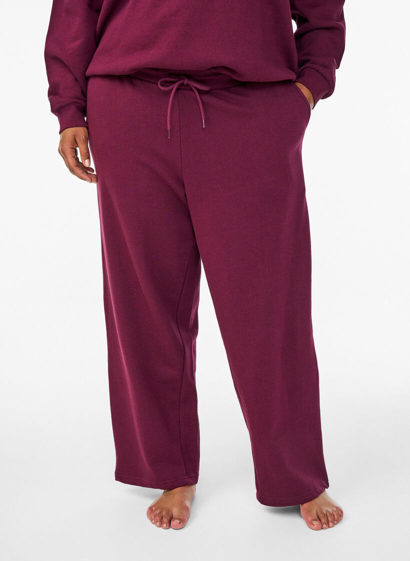 Mjukisbyxor med fickor, M&ouml;rk Bordeaux, Model image number 2