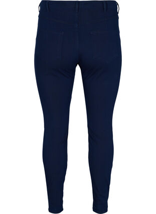 Amy jeans med hög midja och 4-way stretch, Dark blue, Packshot image number 1