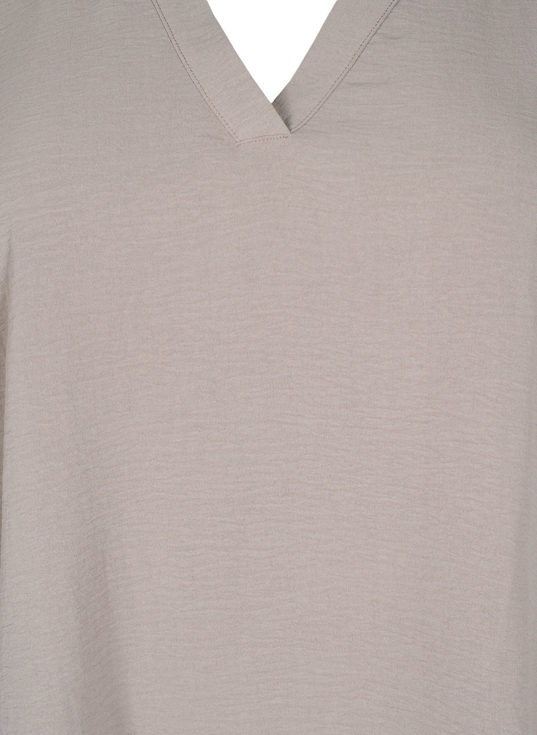 ZizziBlus med 3/4-&auml;rm, Beige, Packshot image number 2
