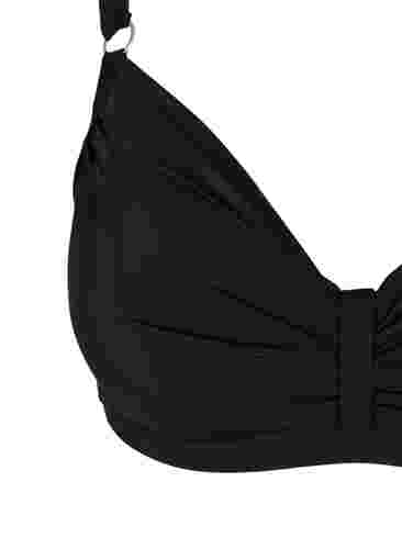 Bikini-bh med bygel och draperingar, Black, Packshot image number 2