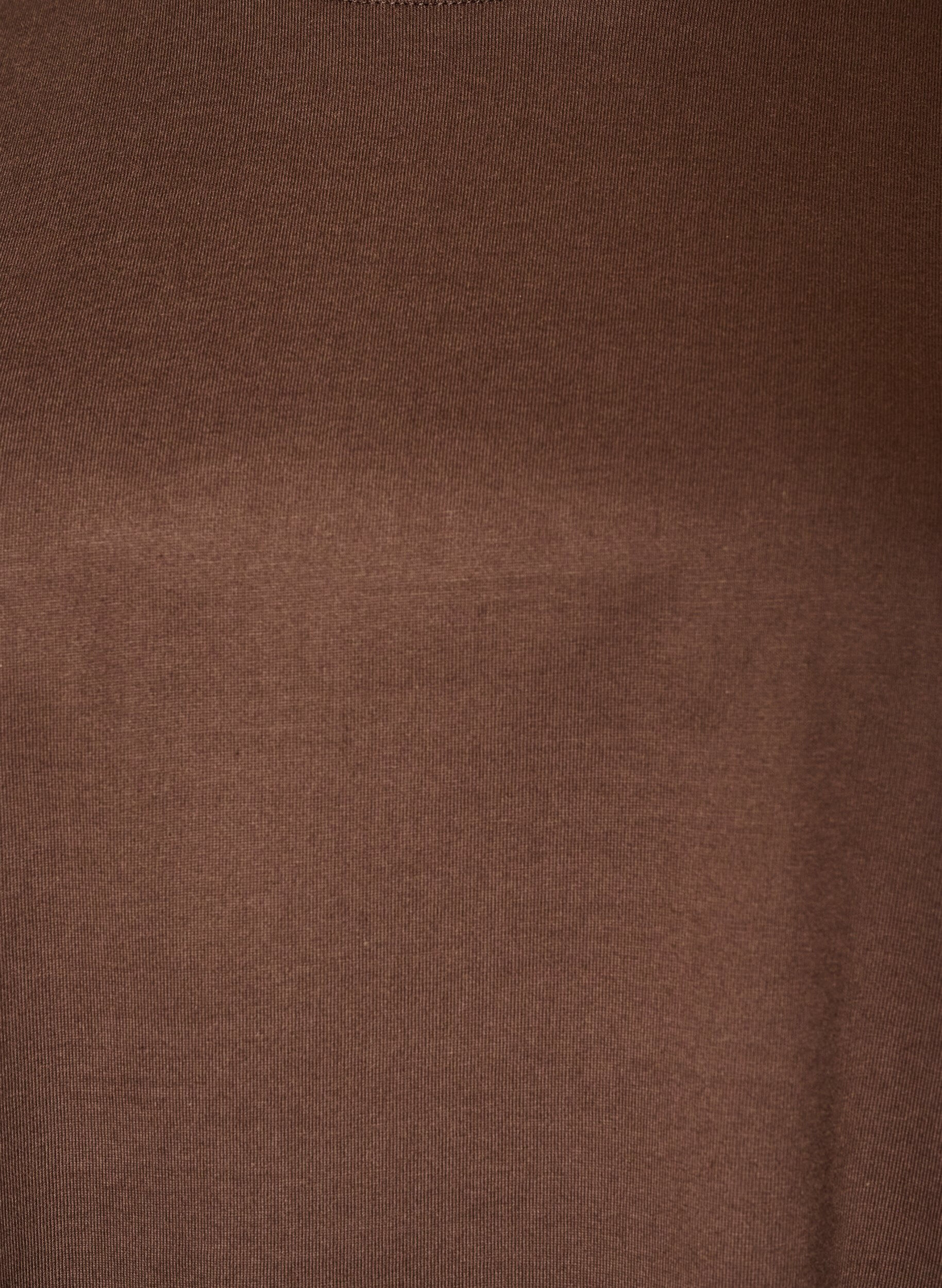 ZizziL&ouml;s t-shirt med l&aring;nga &auml;rmar i spets, Brun, Packshot image number 2