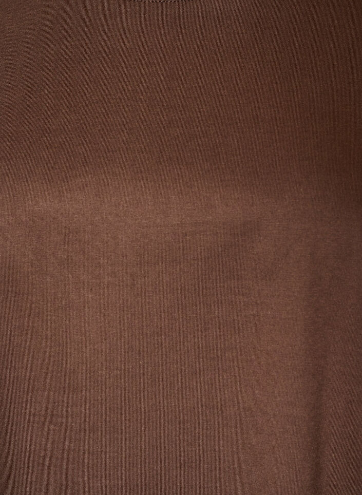 L&ouml;s t-shirt med l&aring;nga &auml;rmar i spets, Brun, Packshot image number 2
