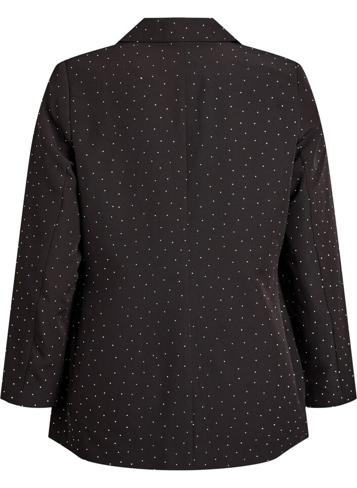 Blazer med strasstenar, Svart, Packshot image number 1