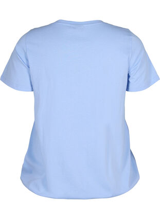 Kortärmad t-shirt i bomull med elastisk kant, Serenity w. Live, Packshot image number 1
