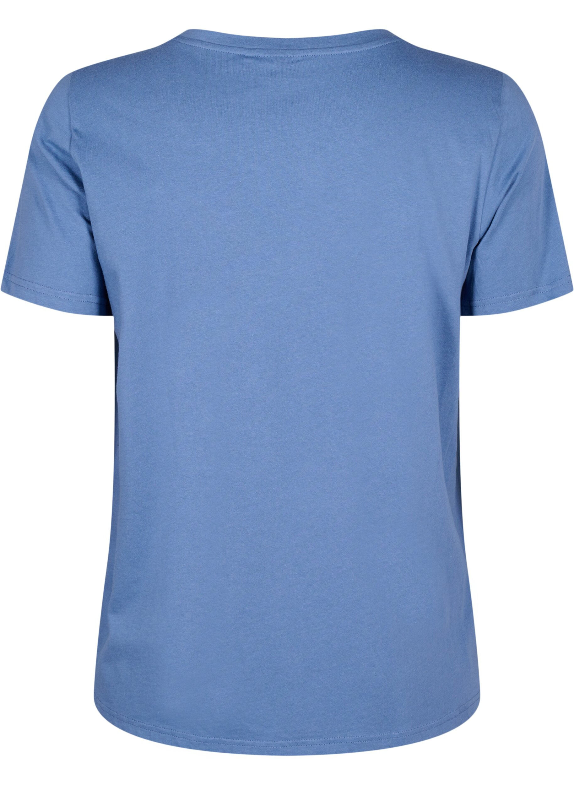 Zizzi T-shirt med textmotiv, Moonlight B. W.Navy, Packshot image number 1