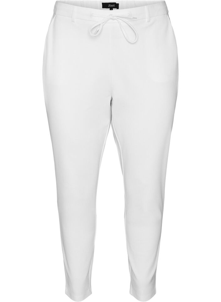 Croppade Maddison-byxor, Vit, Packshot image number 0