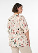 Skjortblus med halvl&aring;nga &auml;rmar, Rosa, Model image number 2