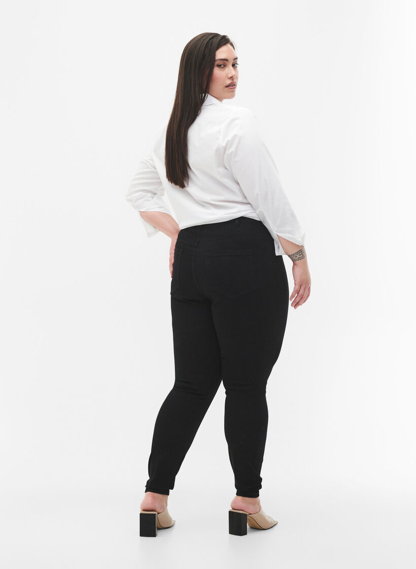 Jeggings med bakfickor, Black, Model image number 1