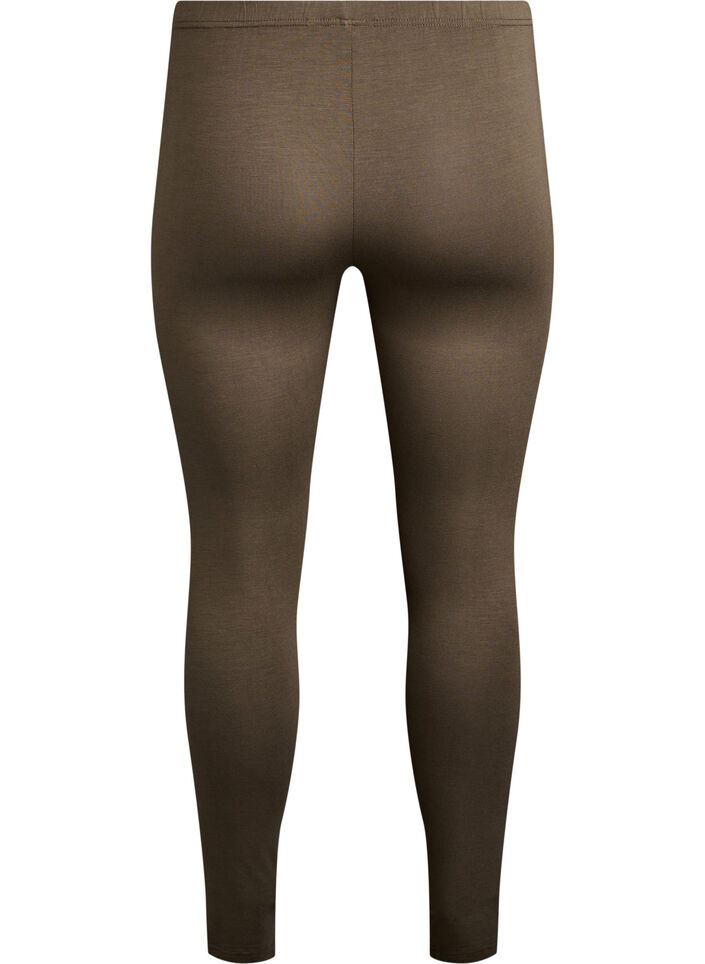 Basic leggings i viskos, Gr&ouml;n, Packshot image number 1