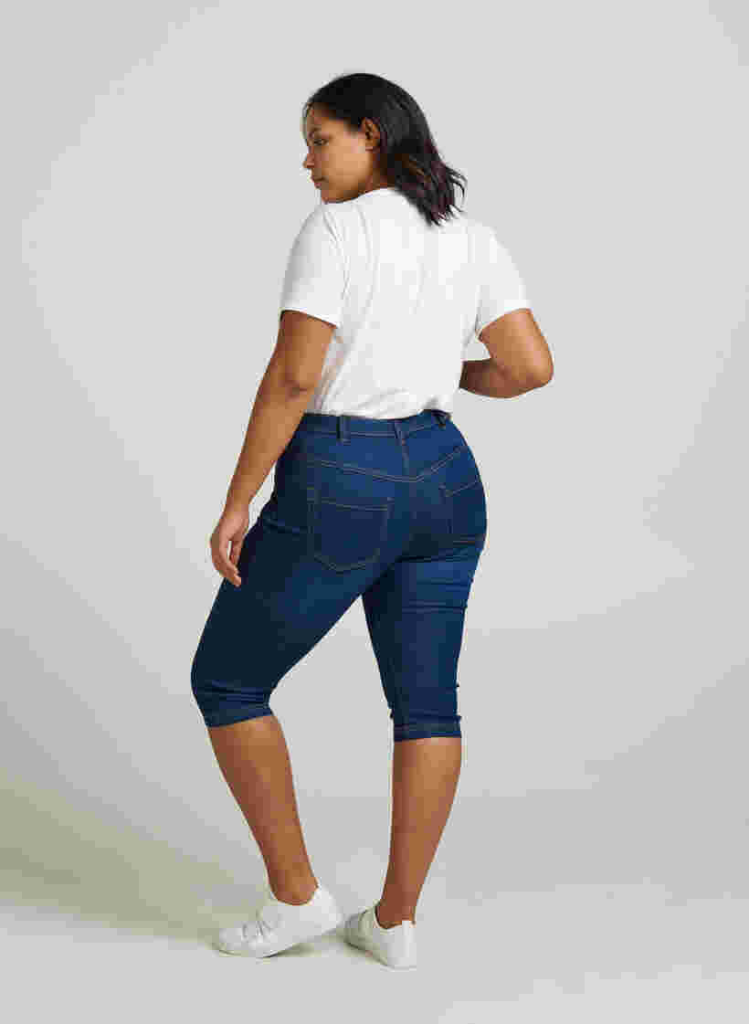 Slim fit Emily capri-jeans, Blue denim, Model image number 1