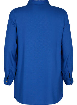 Långärmad blus i viskos med skjortkrage, Surf the web, Packshot image number 1