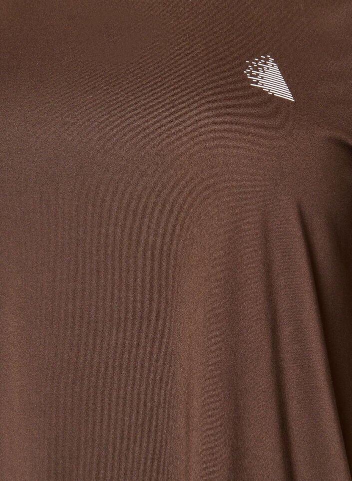 Tr&auml;ningstr&ouml;ja med 3/4 &auml;rmar, Brun, Packshot image number 2