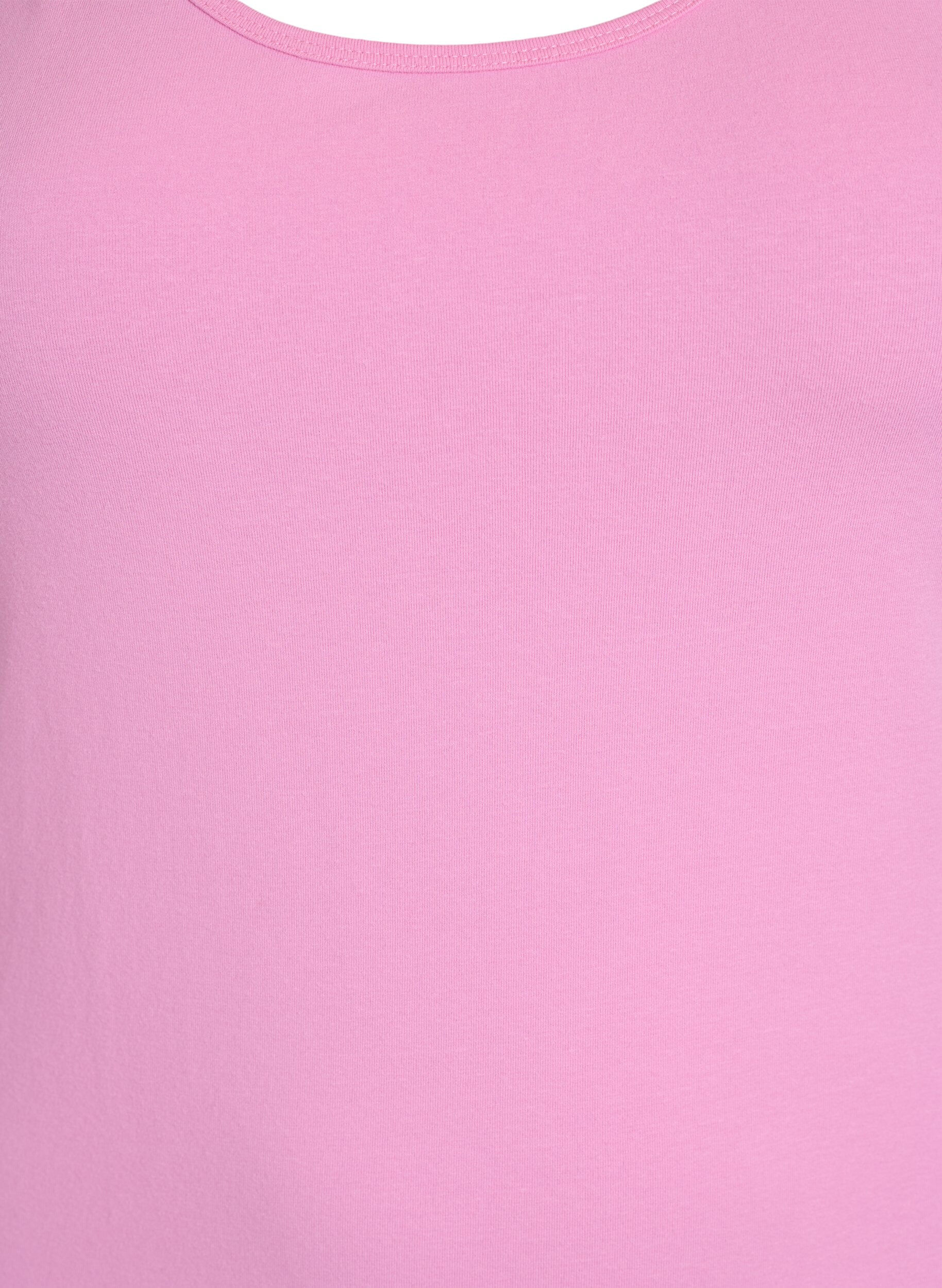 ZizziSolid f&auml;rg bas topp i bomull, Rosa, Packshot image number 2