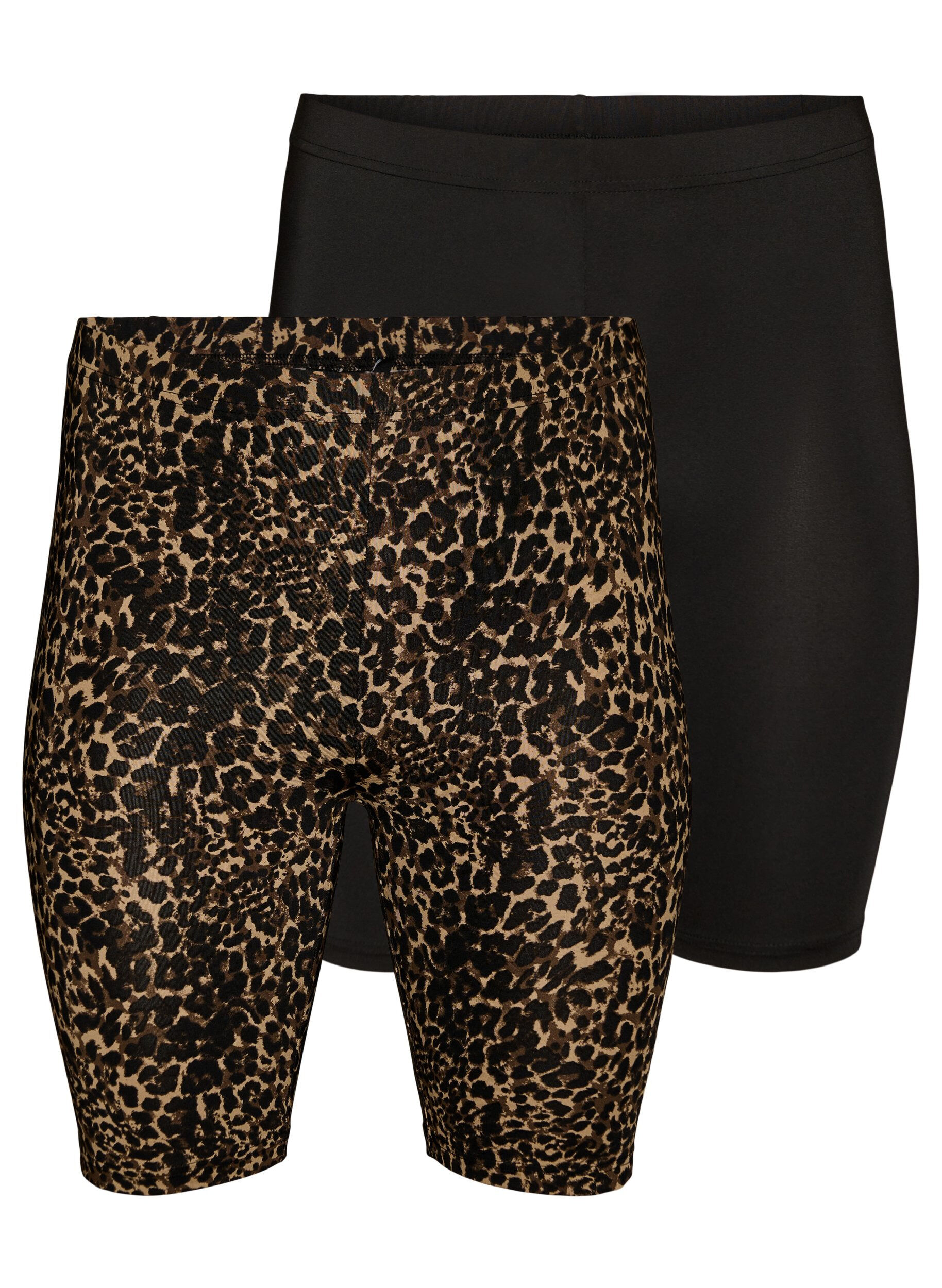 Zizzi2-pack cykelbyxor, Brun, Packshot image number 0