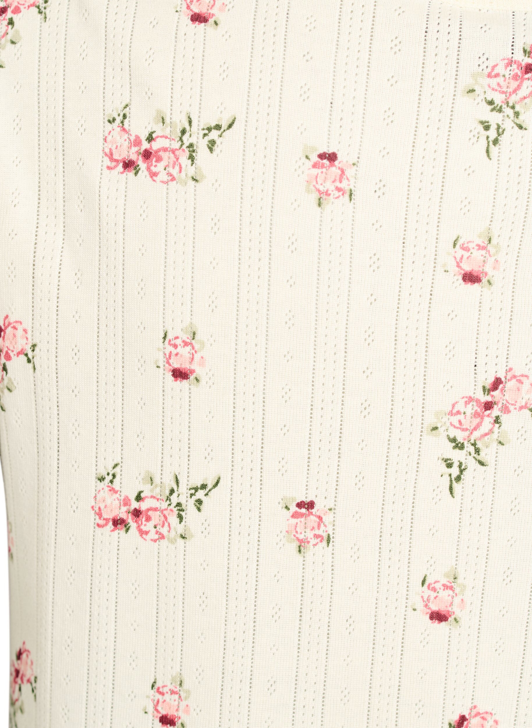 Zizzi Pyjamastopp i ekologisk bomull med holk&auml;rmar, 9990, Packshot image number 3