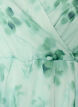 Blus i chiffong med blommor och korta &auml;rmar, Gr&ouml;n, Packshot image number 2