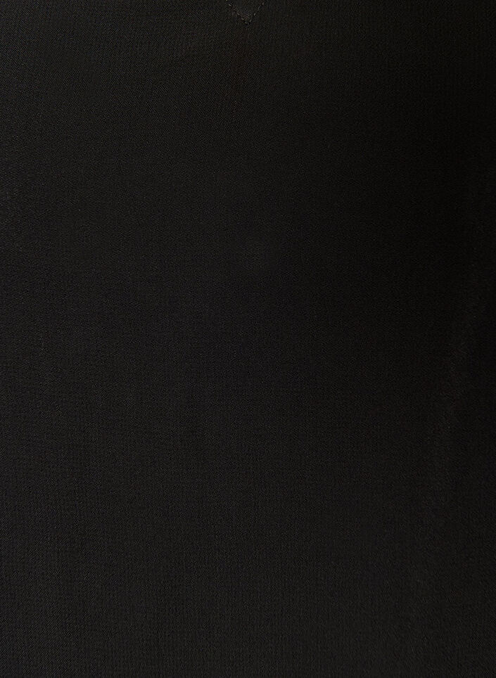 Kl&auml;nning i viskos med volanger och skira &auml;rmar, Svart, Packshot image number 2