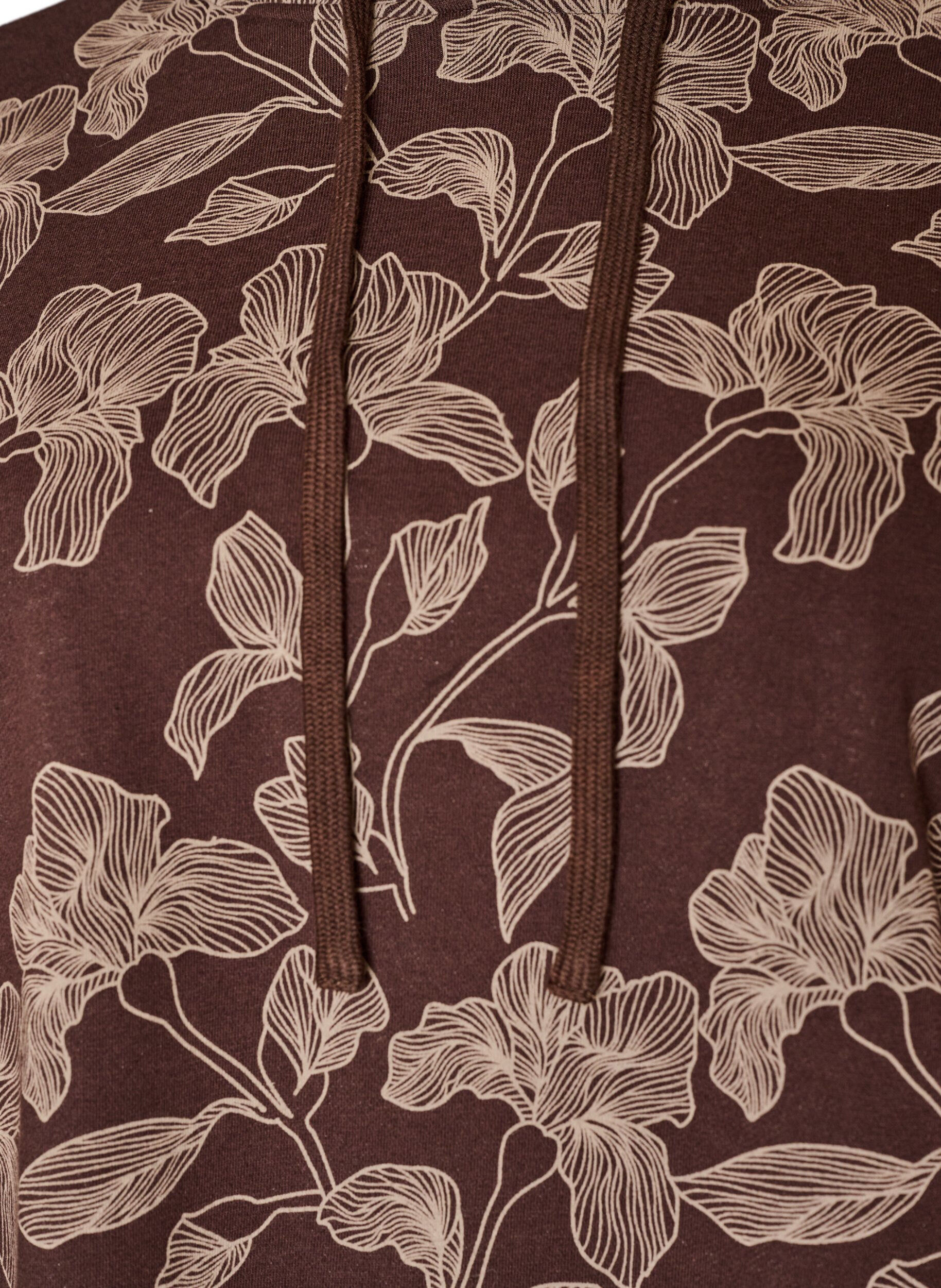 ZizziHuvtr&ouml;ja med helt&auml;ckande m&ouml;nster, Brun, Packshot image number 2
