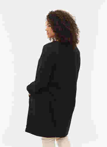 V-ringad sweatshirtklänning, Black, Model image number 1