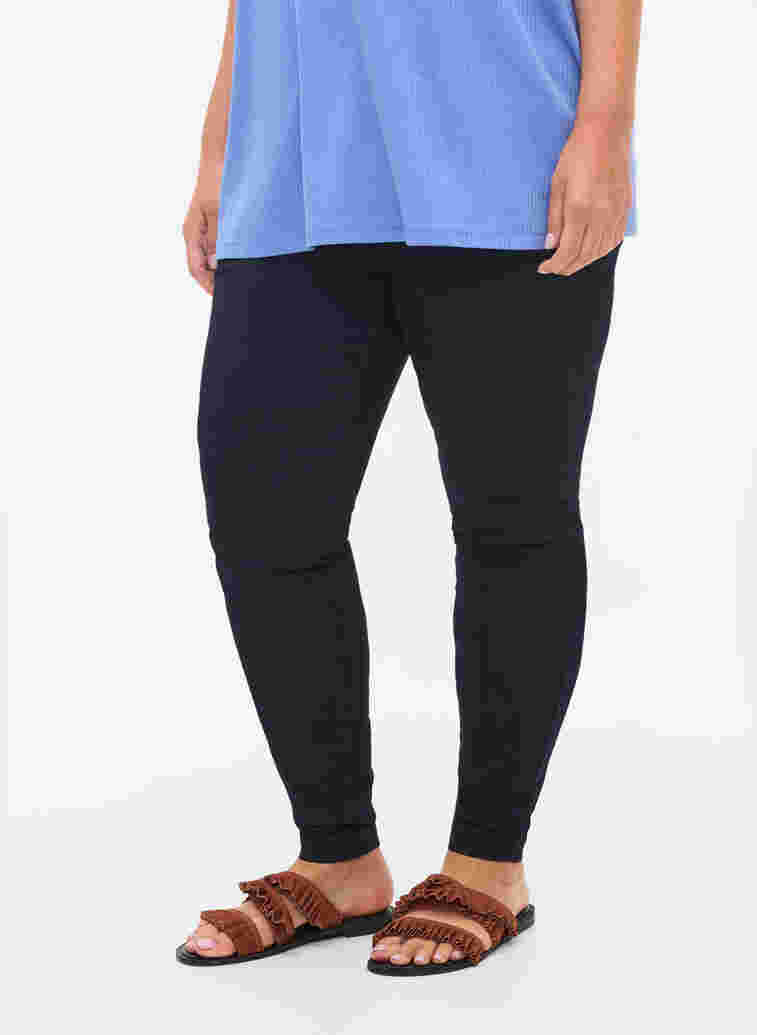 Super slim Amy jeans med hög midja, Unwashed, Model image number 2