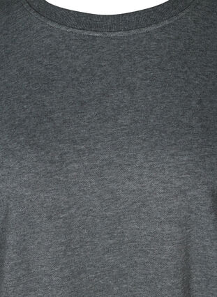 Melerad sweatklänning med rund halsringning, Dark Grey Melange, Packshot image number 2