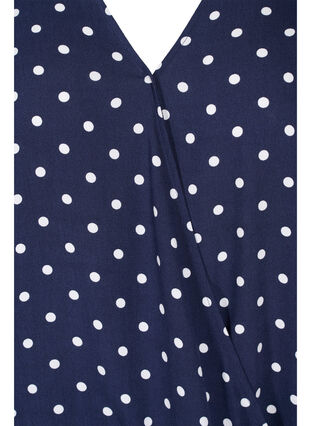 Paisleymönstrad omlott-blus med korta ärmar, Night Sky Dot, Packshot image number 2