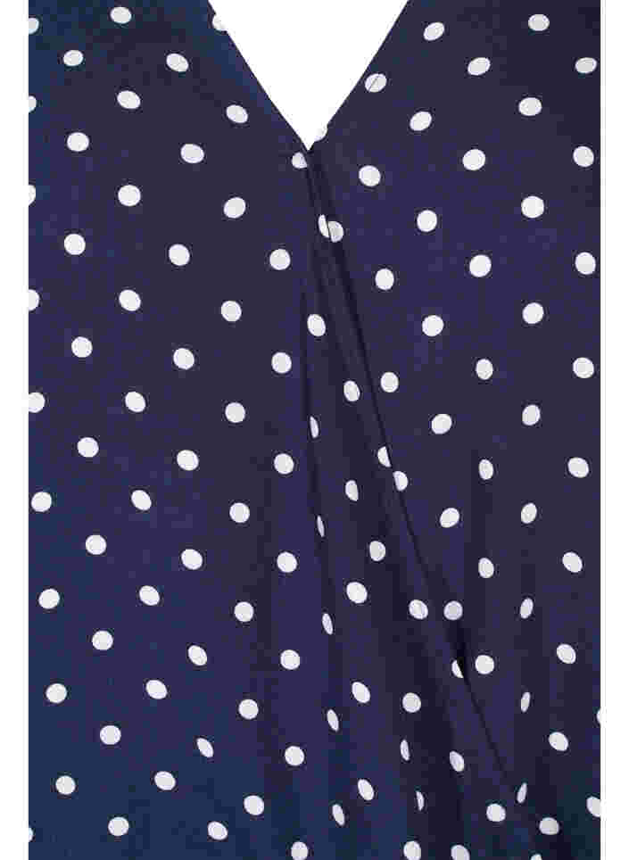 Paisleymönstrad omlott-blus med korta ärmar, Night Sky Dot, Packshot image number 2