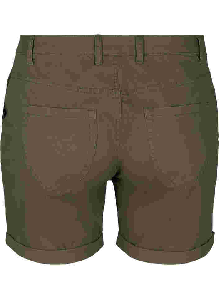 Shorts i bomull med fickor, Tarmac, Packshot image number 1