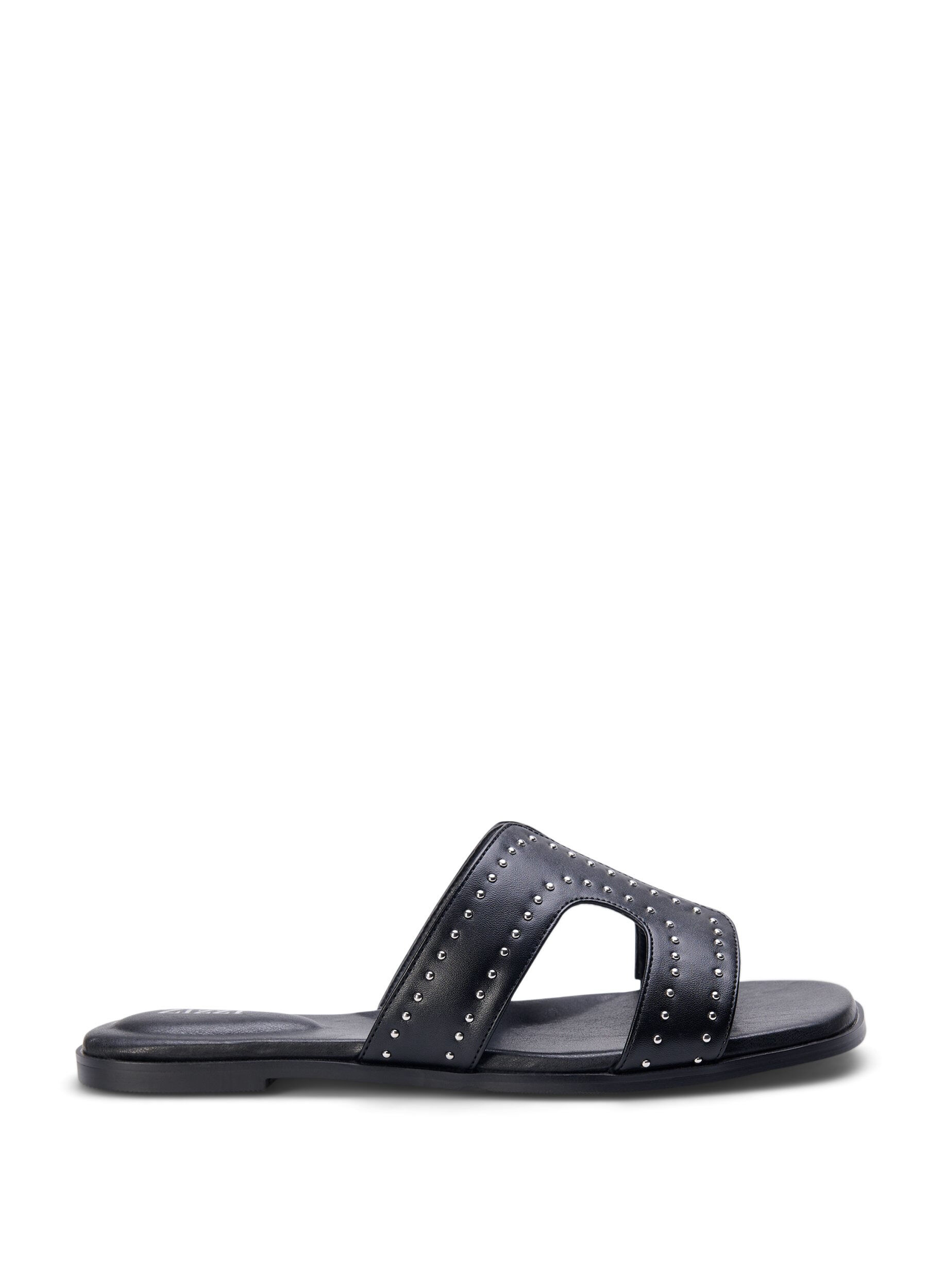 Wide fit - Platta sandaler med nitar