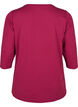 Tr&auml;ningsblus med trekvarts&auml;rm, R&ouml;d, Packshot image number 1