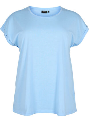 Kortärmad t-shirt i bomullsmix, Serenity, Packshot image number 0