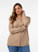 Cardigan med runda knappar, Beige, Model image number 0
