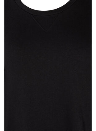 Sweatshirtklänning i bomull med fickor, Black, Packshot image number 2