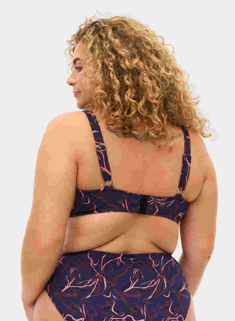 Mönstrad bikinitopp med bygel, Graphic Print , Model image number 1