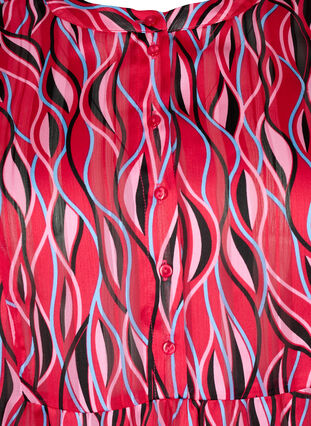 Kortärmad tunika med tryck, Fuchsia Pink AOP, Packshot image number 2